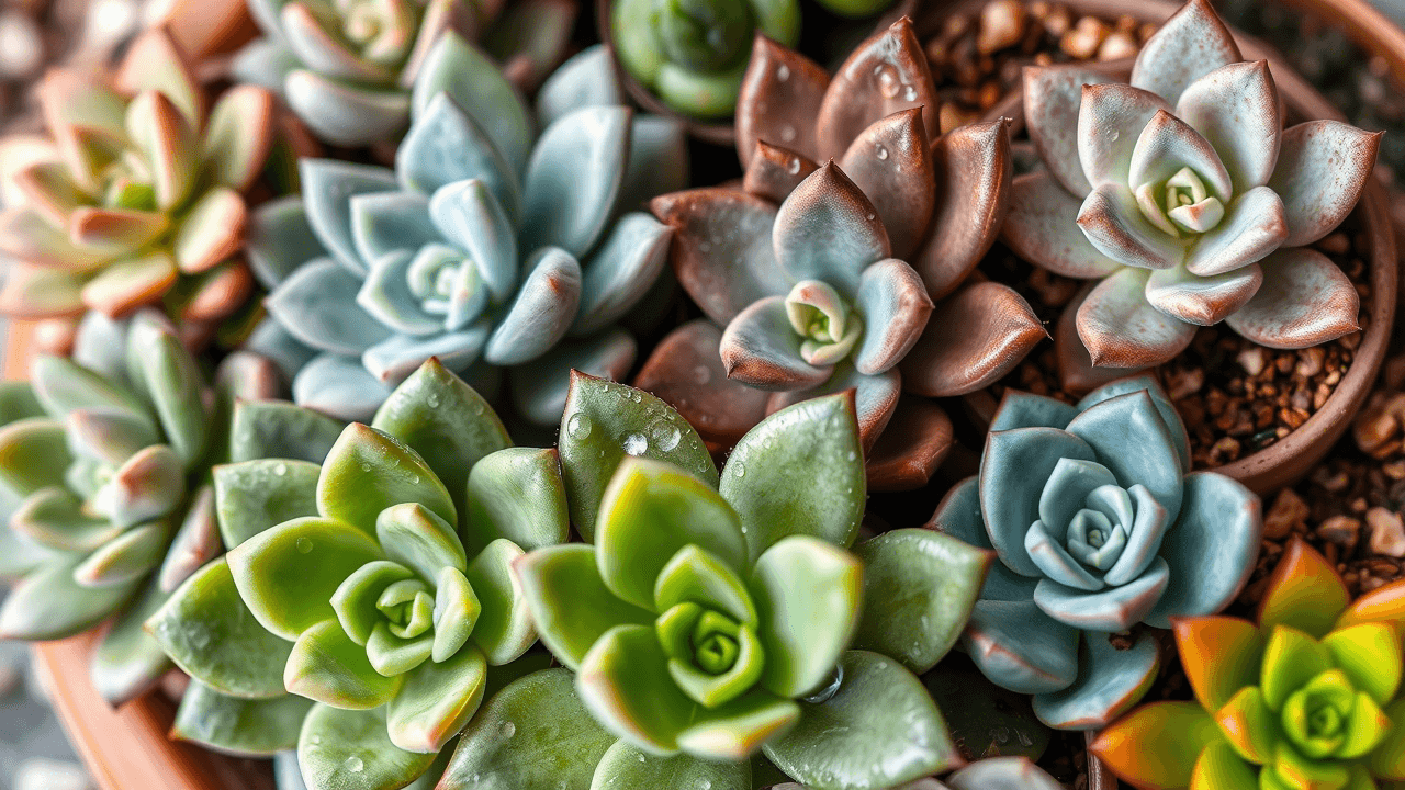 Variedades de suculentas tropicais