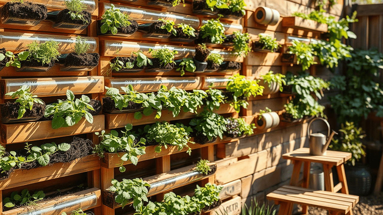 Hortas suspensas e verticais