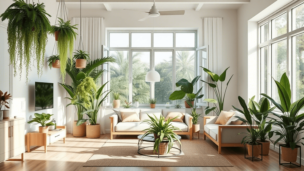 Plantas refrescantes no interior