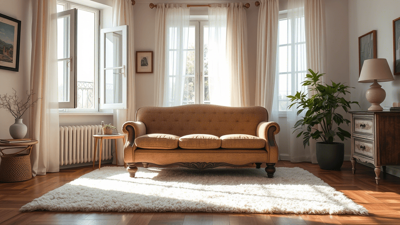 Móvel antigo posicionado em local arejado e com luz indireta